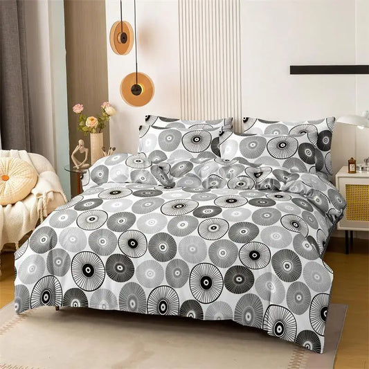 3pcs printed matte Duvet Cover Colored Bedding