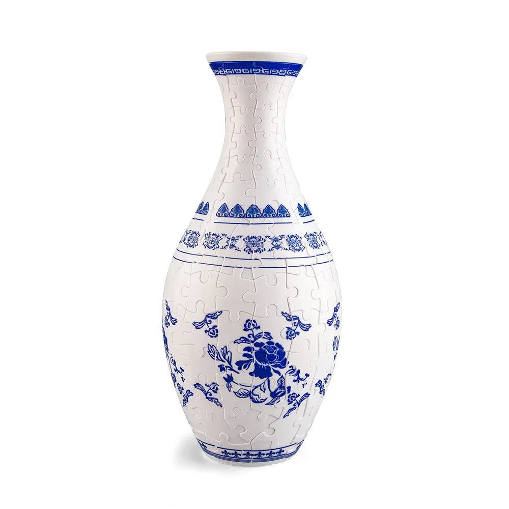 3D Puzzle Vase Building Blocks Unique Flower Vase Curved Puzzle Pieces House Warming Gift for Flower Arrangements Home Christmas