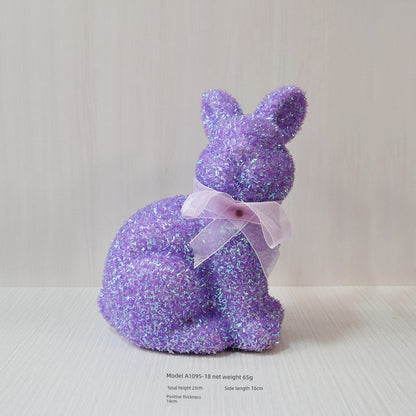 Short Velvet Moss Living Room Small Ornaments Easter Bunny