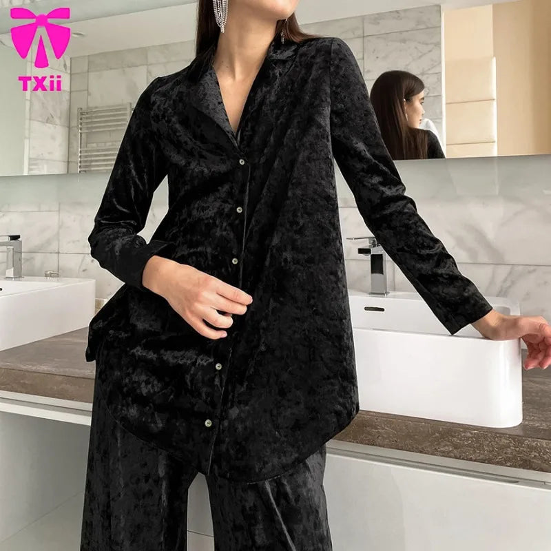 Velvet Women's Pajamas Two Piece Set
