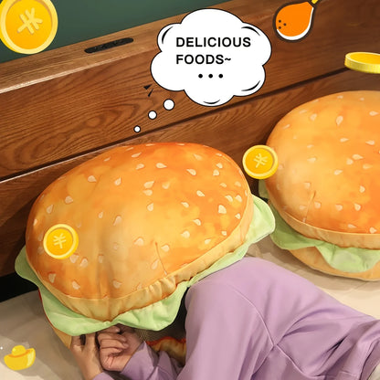 Realistic Burger Pillow