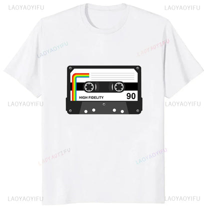 Vintage Cassette Tape Pencil Printed T-Shirt