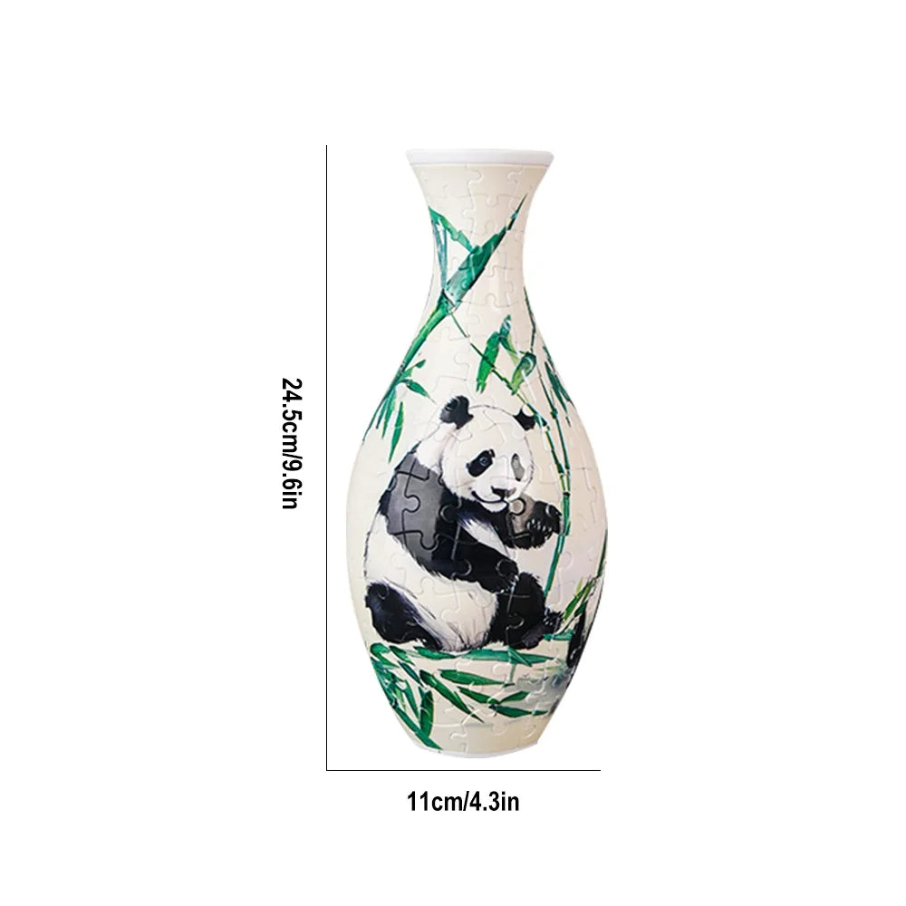 3D Puzzle Vase Building Blocks Unique Flower Vase Curved Puzzle Pieces House Warming Gift for Flower Arrangements Home Christmas