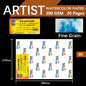 BAOHONG 20pcs 100% Cotton Artist Watercolor Drawing Paper