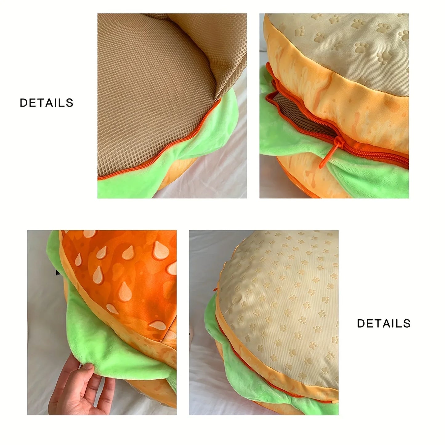 Realistic Burger Pillow
