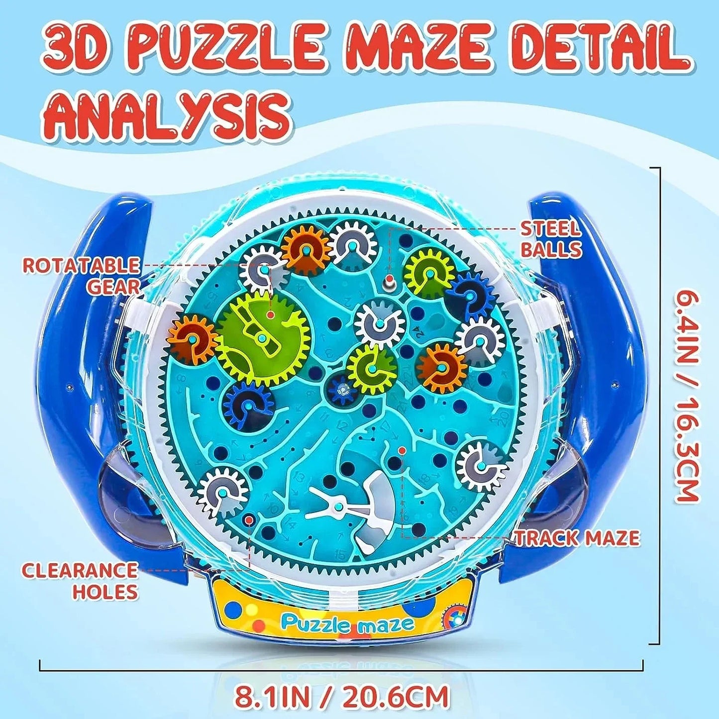 3D Creative Puzzle Maze Magic Transparent Puzzle Speed Cube Rolling Ball Magic UFO Maze Toys For Children Stress Reliever Toys