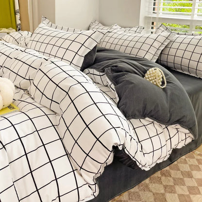 Grid Duvet Cover Set