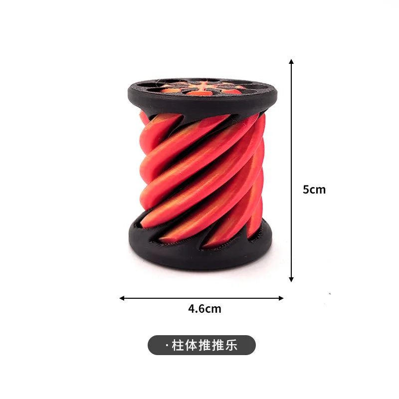 Impossible Pyramid Passthrough Sculpture 3D Printed Helix Screw Fidget Toy Spiral Cone Decompression Decorative Ornaments
