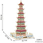 3D Wooden Tower Puzzles Chinese Architecture Pagoda Temple Pavilion DIY Building Model Wood Jigsaw Toys For Children Kids Gift