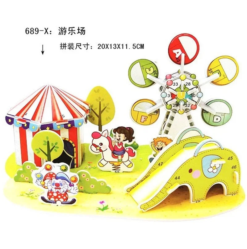 Custom Puzzle Photo Cartoon Castle Princess House 3d Puzzle Jigsaw Learning Educational Toys For Children Personalized Gift Toys