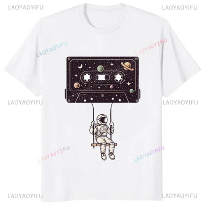 Vintage Cassette Tape Pencil Printed T-Shirt