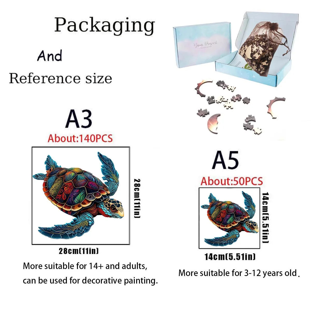 3d Wooden Puzzle Learning Education Children's Educational Toy Adults Animal Wooden jigsaws Building Blocks Christmas Diy Games
