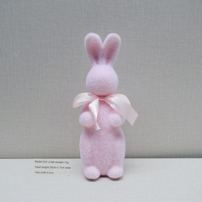 Short Velvet Moss Living Room Small Ornaments Easter Bunny