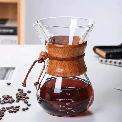1Pcs Hand Brewed Coffee Sharing Pot Filter Screen Glass   Cup   Set Drip Small Household   Jar