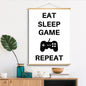 Soild Wood Scroll Hanging Canvas Posters Picture for Boys Room Canvas Wall Art Bedroom Gaming Room Posters Teen Room Decoration