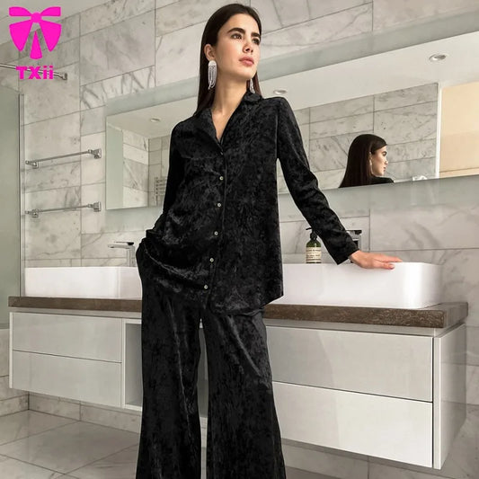 Velvet Women's Pajamas Two Piece Set