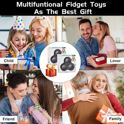 3 PCS Fingertip Magnetic Rings Fidget Toys for Adult Anxiety Relief Decompression Finger Magnetic Ring Funny Gifts for Kids