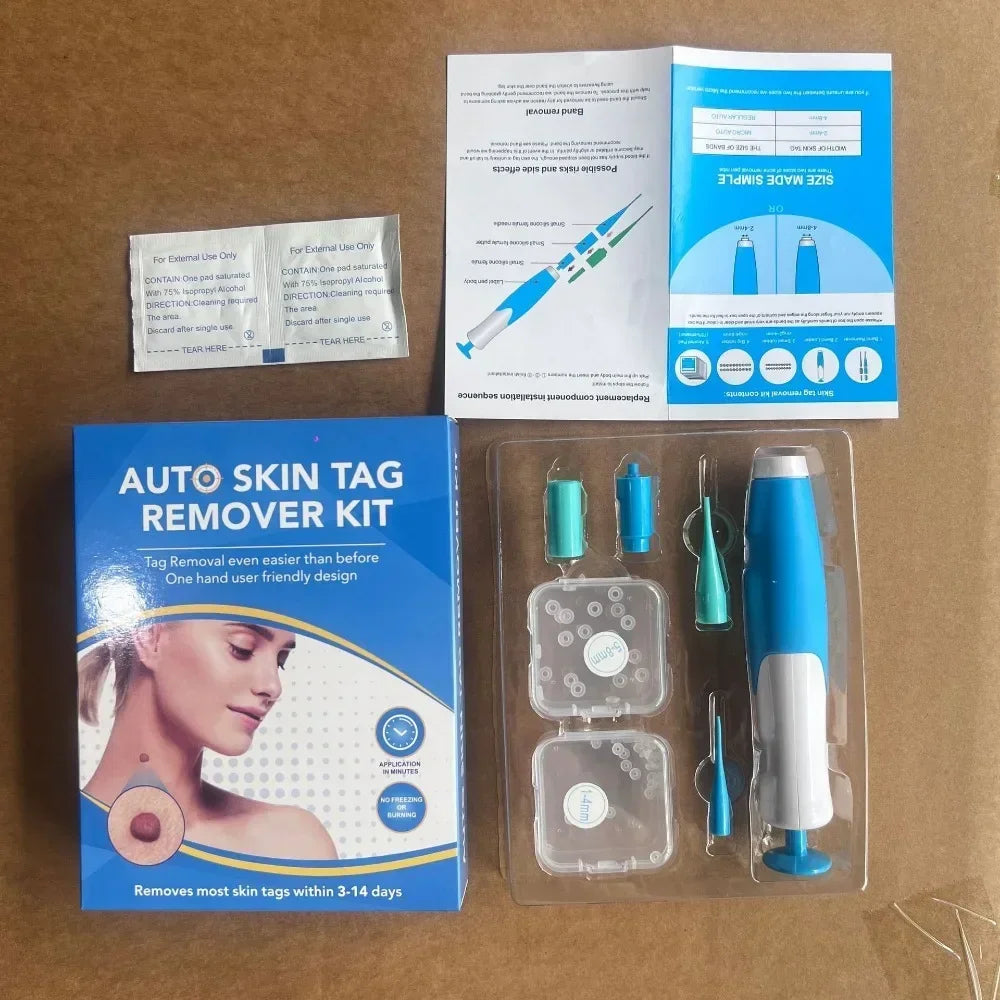 2-In-1 Painless Auto Skin Tag Mole Wart Removal Kit