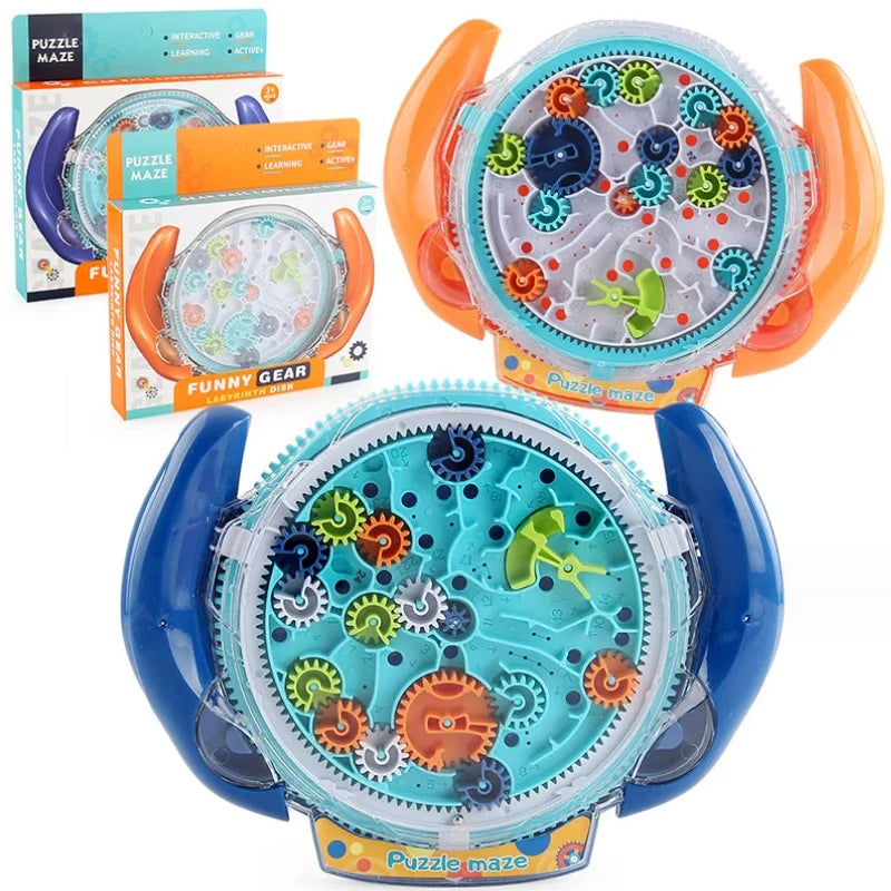 3D Creative Puzzle Maze Magic Transparent Puzzle Speed Cube Rolling Ball Magic UFO Maze Toys For Children Stress Reliever Toys