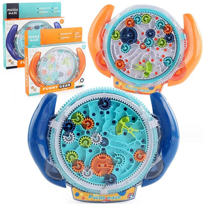 3D Creative Puzzle Maze Magic Transparent Puzzle Speed Cube Rolling Ball Magic UFO Maze Toys For Children Stress Reliever Toys