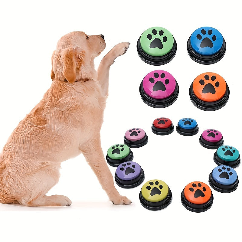 Paw Print Dog Training Buttons - 4, 8, 10 Pcs